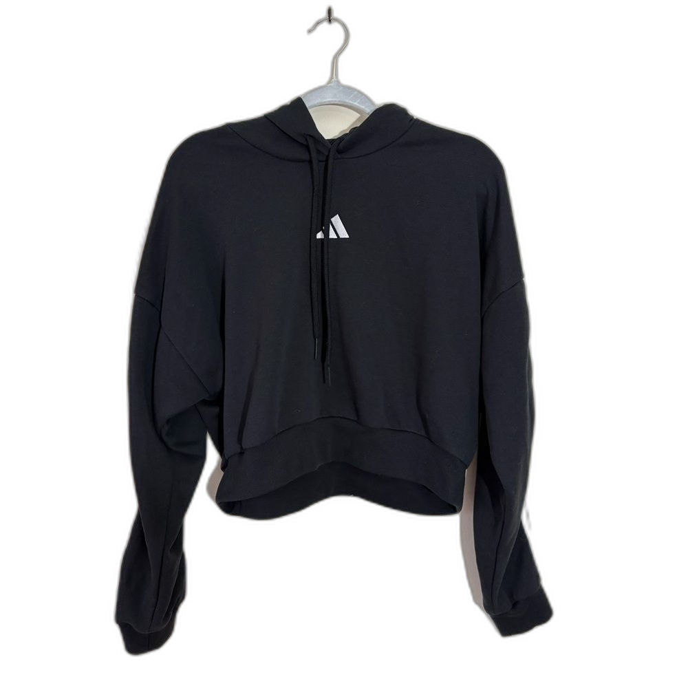 Black and White cropped Adidas Jacket